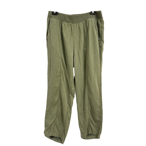 Faherty Arlie Linen Blend Pant in Thyme Size L - Picture 1 of 8